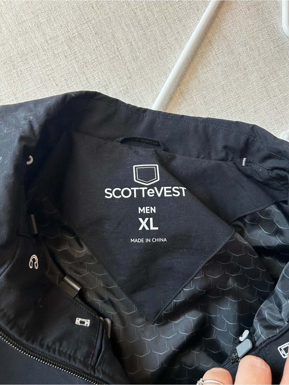 Scottevest Men's Black Lightweight Zip Shirt Jacket